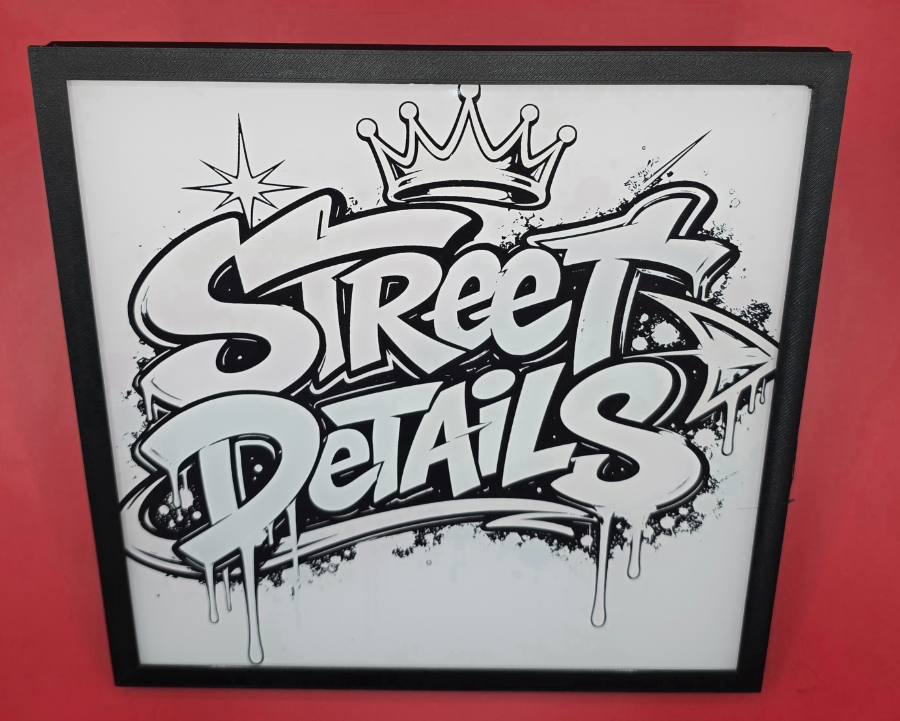 Real 3D-printed dimensional business logo sign